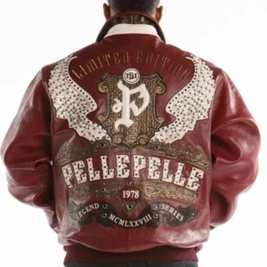 Exclusive Pelle Pelle Mens Varsity Leather Jacket
