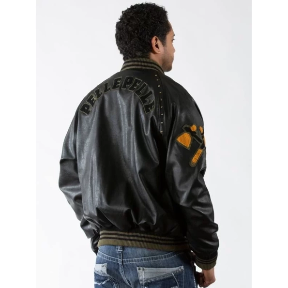 Pelle Pelle Mens Bomber Black