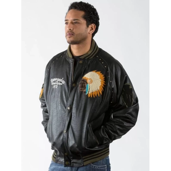 Pelle Pelle Mens Bomber Black