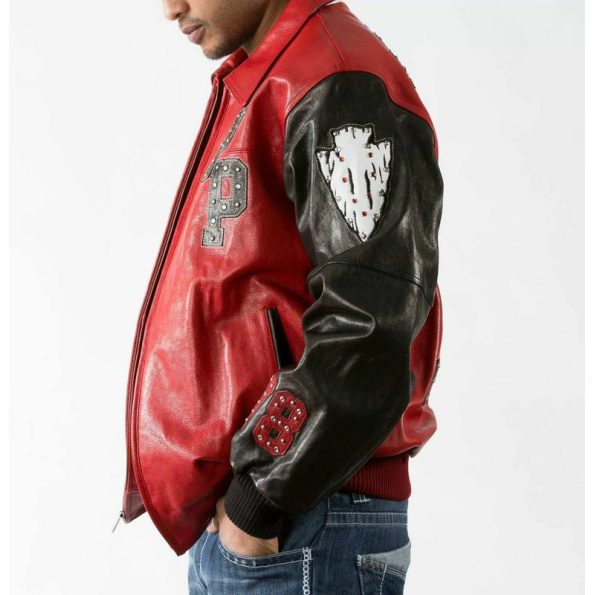 Pelle Pelle Chief Keef Red Leather Jacket, chief keef pelle pelle, chief keep pelle pelle jacket, pelle pelle chief keef jacket