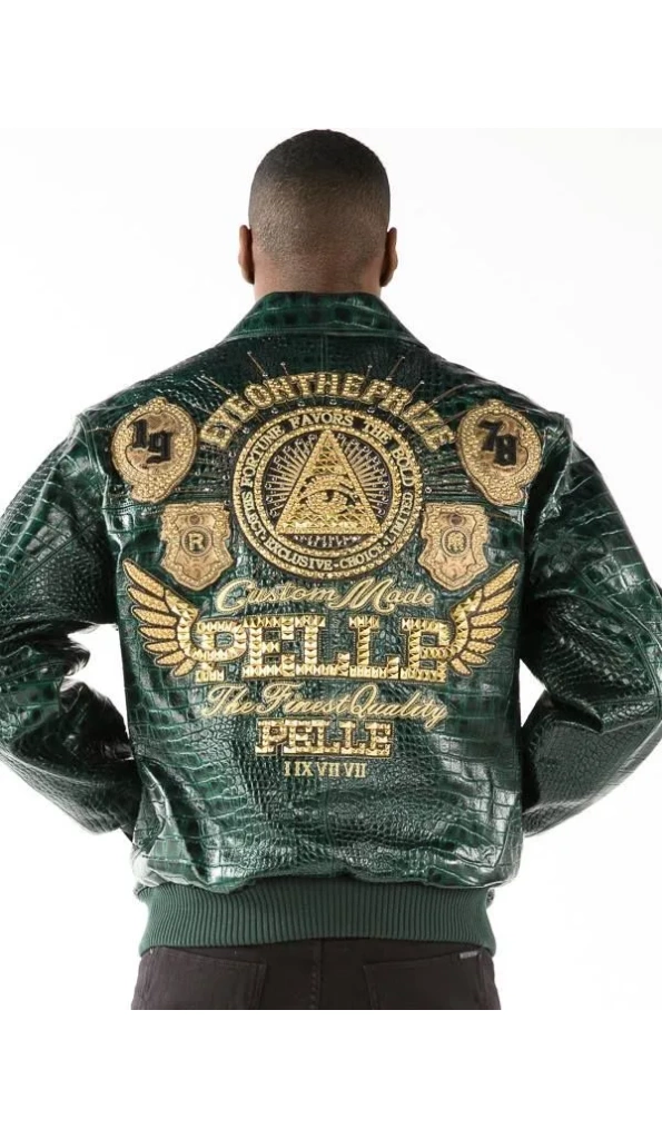 Bold Pelle Pelle Mens Eye Green Leather Jacket