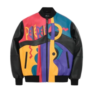Pelle Pelle Picasso Plush Jacket | Red Blue Black view 1