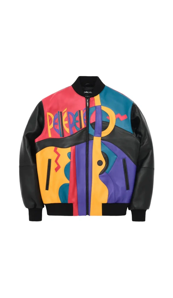 Pelle Pelle Picasso Plush Jacket | Red Blue Black