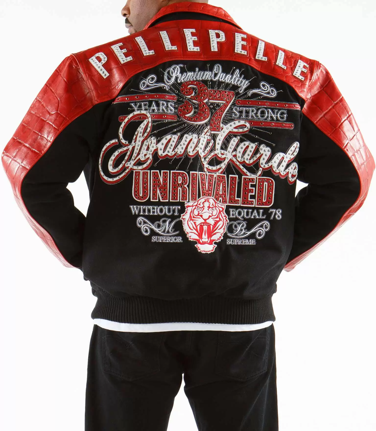 Pelle Pelle Red Black Avant Garde Jacket
