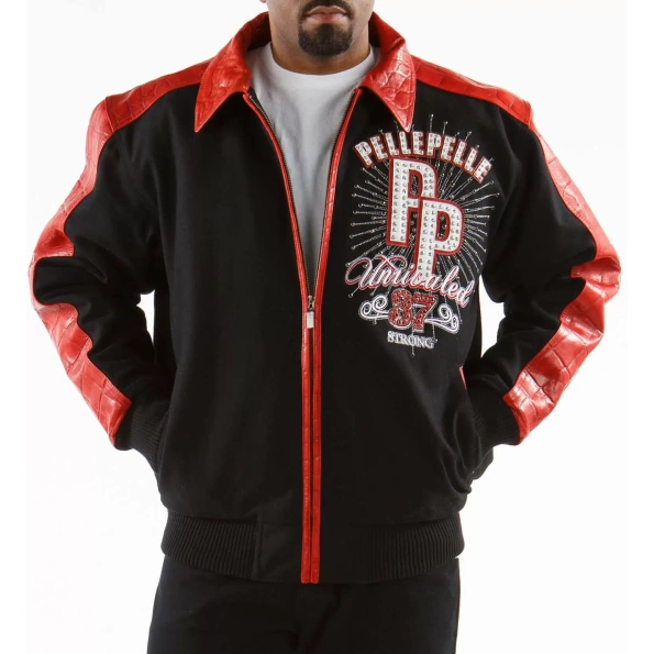 Pelle Pelle Red Black Avant Garde Jacket