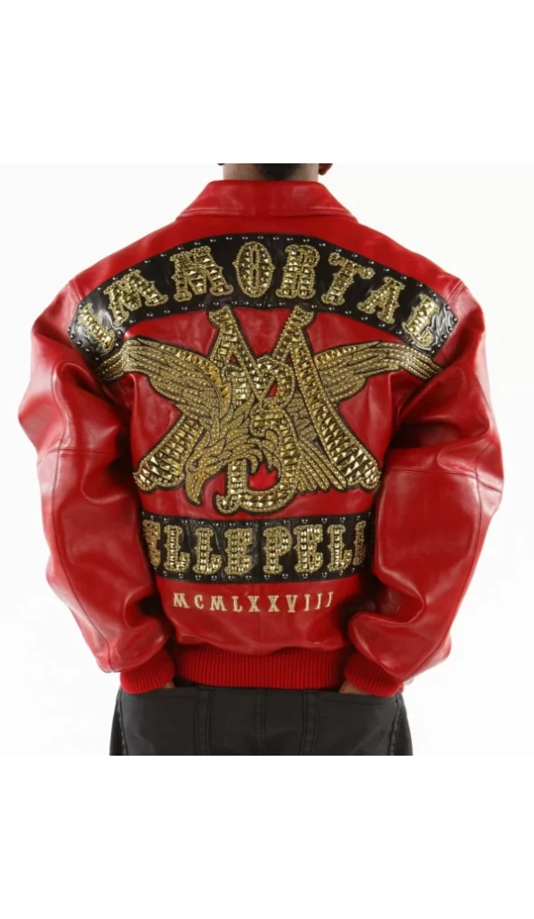 Pelle Pelle Red Immortal Studded Jacket