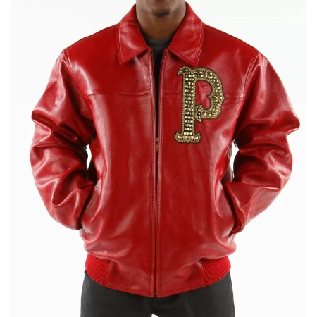 Pelle Pelle Red Immortal Studded Jacket