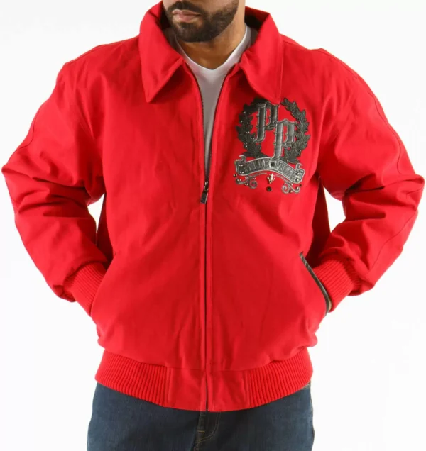 Pelle Pelle Live Like A King Red Wool Jacket view 2