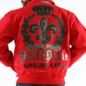 Pelle Pelle Live Like A King Red Wool Jacket