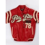 Bold Pelle Pelle Red Varsity Jacket