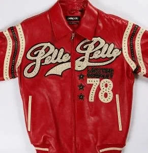 Bold Pelle Pelle Red Varsity Jacket view 1