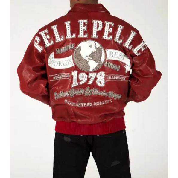 Pelle Pelle Red 1978 Vintage Studded Jacket