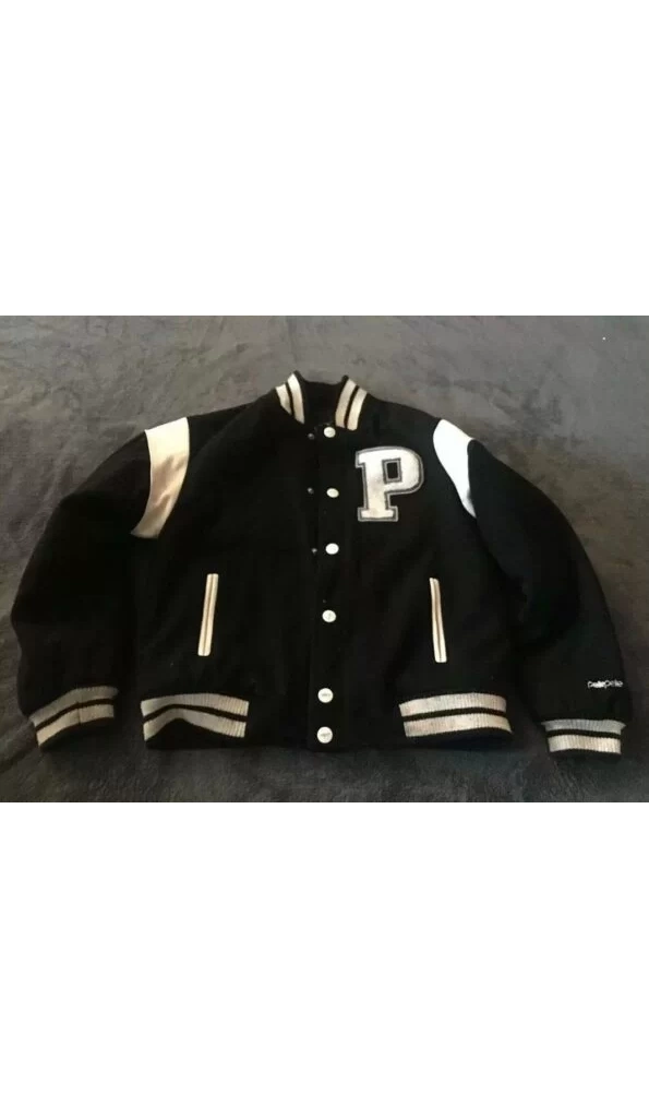 Authentic Pelle Pelle Vintage Black White Wool Jacket