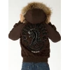 Pelle Pelle Women Brown Fur Hooded Jacket