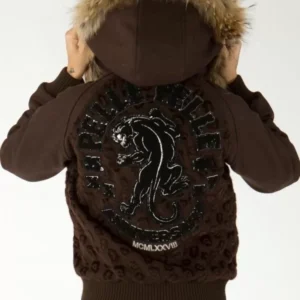 Authentic Pelle Pelle Women Brown Fur Hooded Jacket