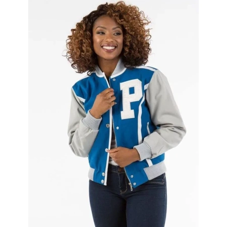 Pelle Pelle Womens Blue Varsity Jacket