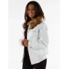 Pelle Pelle Women White Hooded Jacket