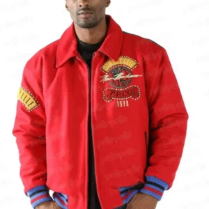 Exclusive Pelle Pelle World Red Bomber Jacket view 2