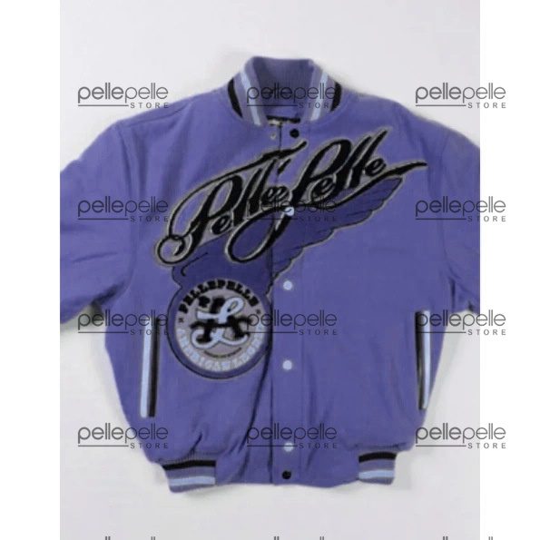 Pelle Pelle Purple Varsity Wool Jacket