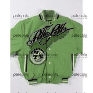 Cheer Pelle Pelle Green Varsity Wool Jacket