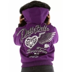 Purple Pelle Pelle Flying Heart Wool Jacket