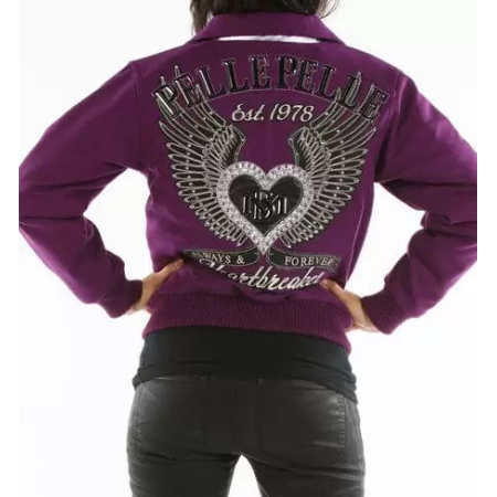 Pelle Pelle Heart Breaker Purple Wool Jacket