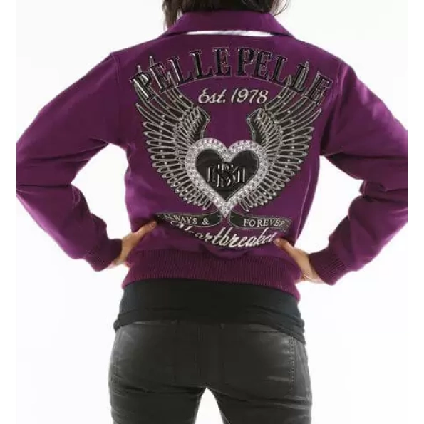 Pelle Pelle Heart Breaker Purple Wool Jacket