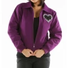 Pelle Pelle Heart Breaker Purple Wool Jacket