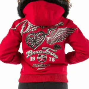 Red Pelle Pelle Born Free Wool Jacket