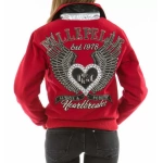 Pelle Pelle Heart Breaker Red Wool Jacket