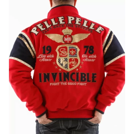 Pelle Pelle Red Invincible Wool Jacket