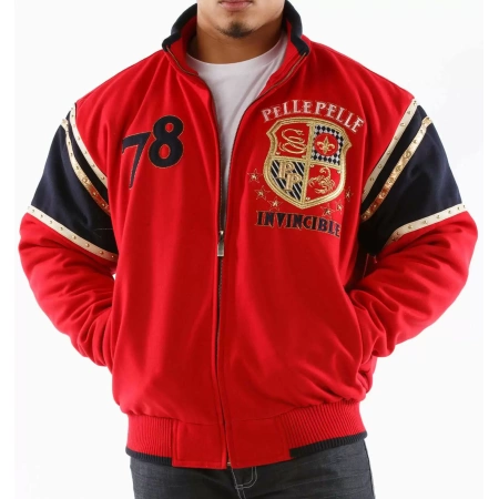 Pelle Pelle Red Invincible Wool Jacket