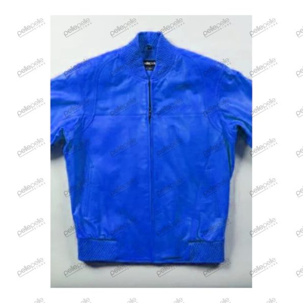 Pelle Pelle Dark Blue Bomber Leather Jacket