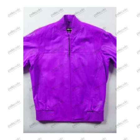 Pelle Pelle Purple Bomber Leather Jacket