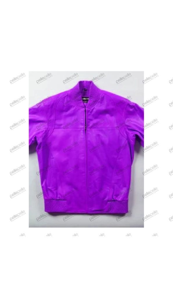Pelle Pelle Purple Bomber Leather Jacket