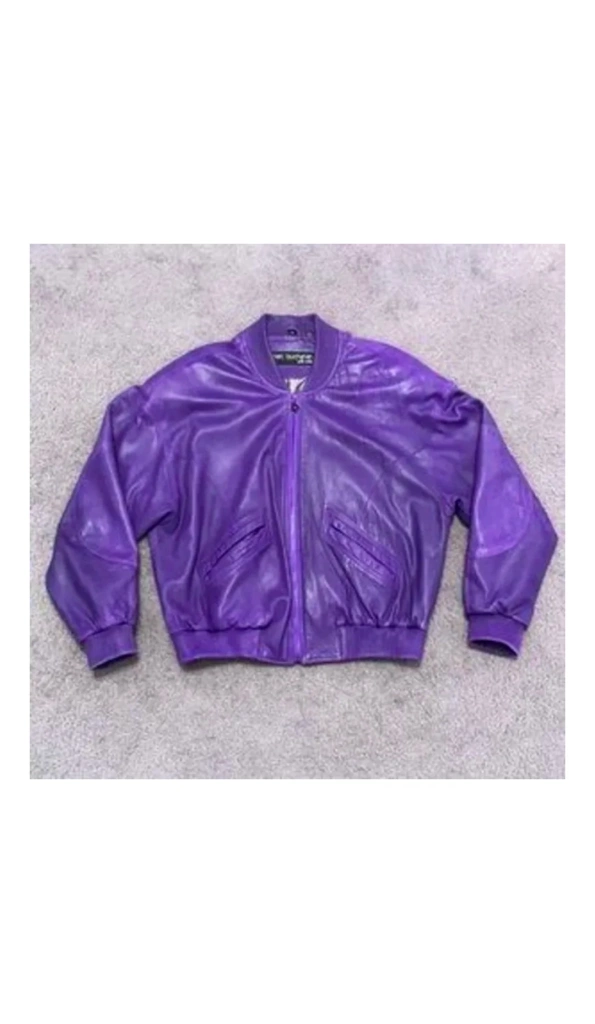 Purple Pelle Pelle MB Leather Jacket