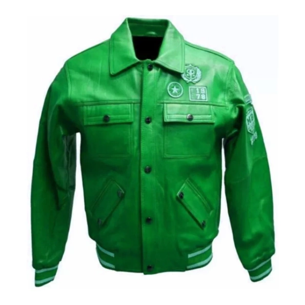 Pelle Pelle Star 1978 Green Leather Jacket