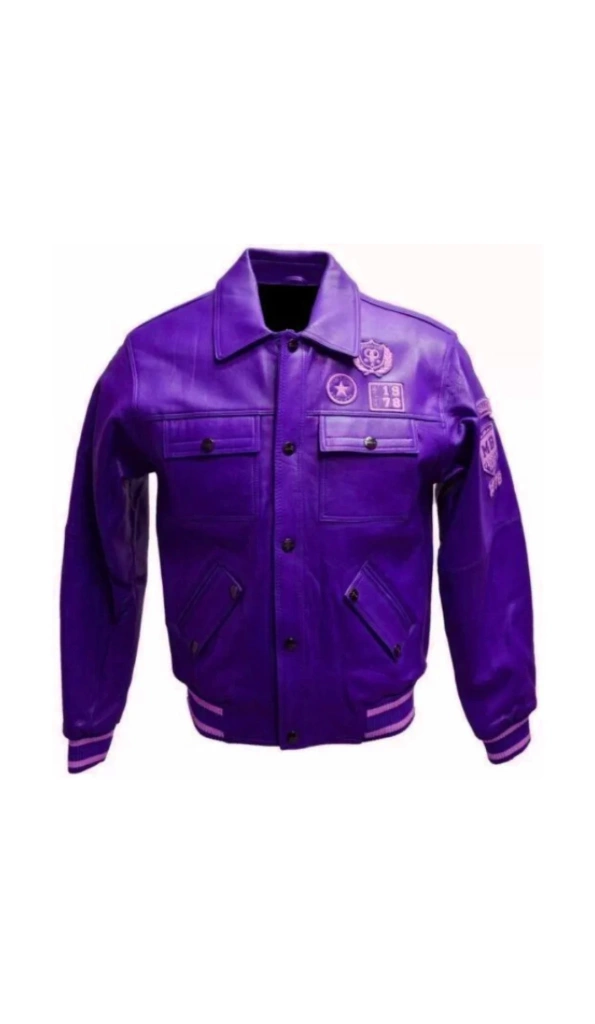 Pelle Pelle Star 1978 Purple Leather Jacket