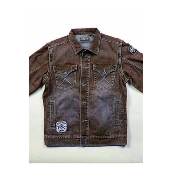 Pelle Pelle Brown Denim Jeans Jacket