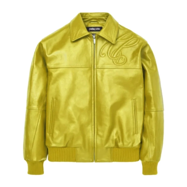 Pelle Pelle Puff Plush Yellow Leather Jacket