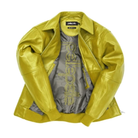 Pelle Pelle Puff Plush Yellow Leather Jacket