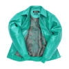 Pelle Pelle Puff Plush Cyan Leather Jacket