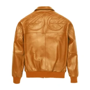Brown Pelle Pelle Puff Plush Leather Jacket view 2