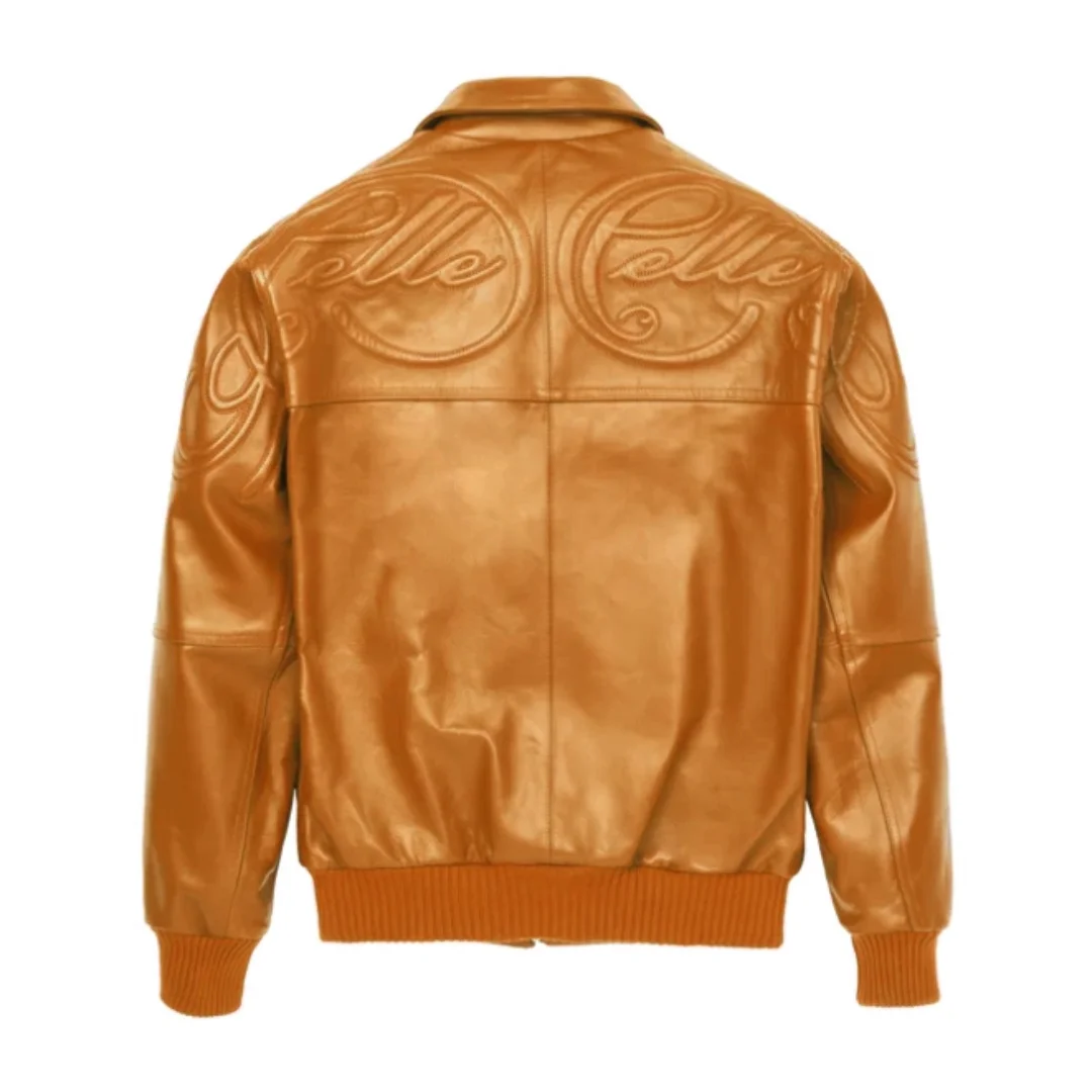 Brown Pelle Pelle Puff Plush Leather Jacket view 2