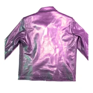 Pelle Pelle Pink Weaved Bomber Jacket view 2