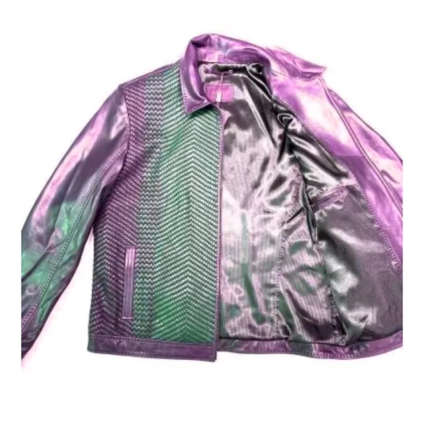 Pelle Pelle Pink Weaved Bomber Jacket