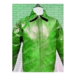 Green Pelle Pelle Alligator Texture Jacket