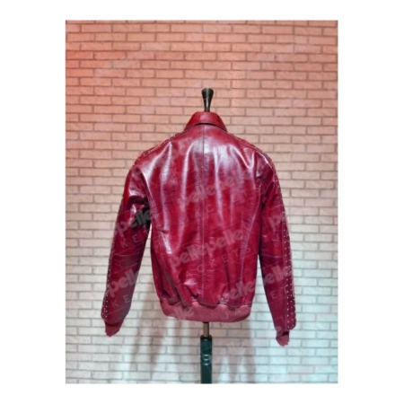 Red Pelle Pelle Alligator Leather Jacket