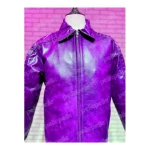 Purple Pelle Pelle Alligator Leather Jacket