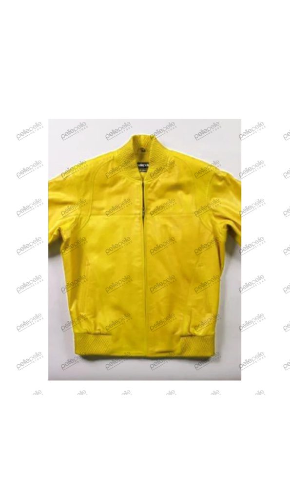 Pelle Pelle Bomber Yellow Leather Jacket
